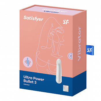 Мини вибромассажер Ultra Power Bullet 3 (белый) в магазине ESEXTOYS