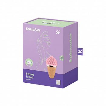 Мини вибромассажер Sweet Treat - коричневый и розовый в магазине ESEXTOYS