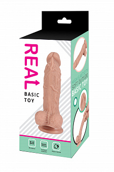 Реалистичный фаллоимитатор REAL с мошонкой на присоске, silicone, 19 х 4см. в магазине ESEXTOYS