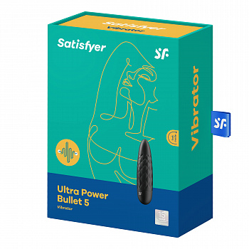 Мини вибромассажер Ultra Power Bullet 5 (черный) в магазине ESEXTOYS