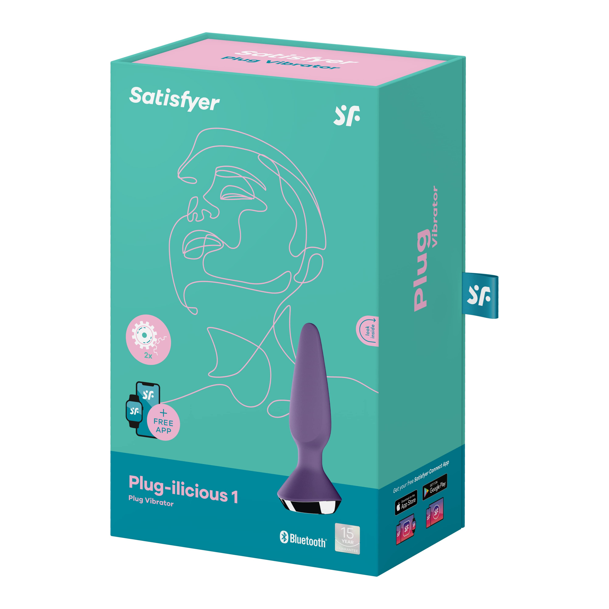 Анальная пробка с вибрацией Satisfyer Plug Ilicious 1 (малиновый) в магазине ESEXTOYS