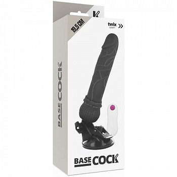 Вибромассажер с пультом управления BASECOCK REALISTIC VIBRATOR REMOTE CONTROL BLACK 19.5 C в магазине ESEXTOYS