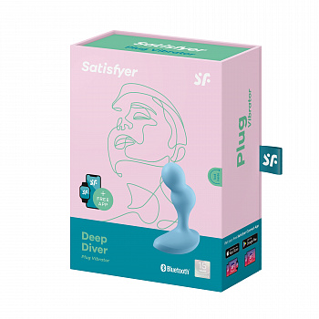 Анальный вибростимулятор Deep Driver (голубой) в магазине ESEXTOYS