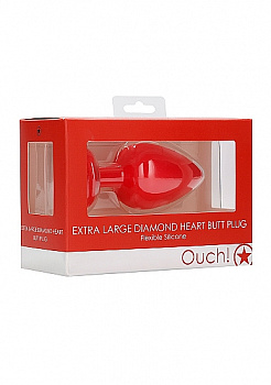 Анальная пробка Extra Large Diamond Heart Butt Plug в магазине ESEXTOYS