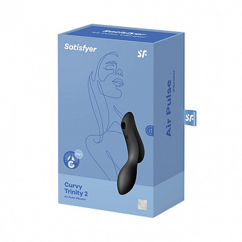 Вакуумно-клиторальный вибромассажер Curvy Trinity 2 (черный) в магазине ESEXTOYS