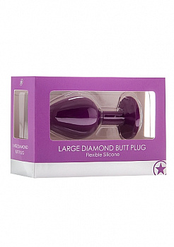 Анальная пробка с кристаллом Diamond Butt Plug (Large) в магазине ESEXTOYS