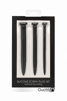 Набор из трех стимуляторов уретры (струн) Silicone Rugged Nail Plug Set в магазине ESEXTOYS