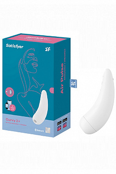 Вакуумно-волновой стимулятор Satisfyer Curvy 2+ с возможностью управления через приложение - белый в магазине ESEXTOYS