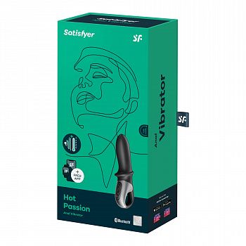 Анальный вибратор Hot Passion с функцией нагрева (черный) в магазине ESEXTOYS