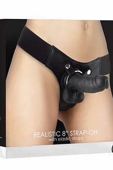 Страпон с кожаными трусиками Realistic - 8 Inch в магазине ESEXTOYS