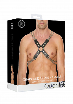 Мужская сбруя (портупея) Chain And Chain Harness в магазине ESEXTOYS